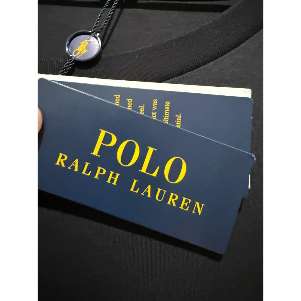 Polo Ralph Lauren Mens Black Long Sleeve T-Shirt 4XLT Classic Fit Soft Cotton